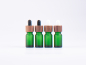 Preview: Grünglasflasche 10ml, mit Pipette Walnut